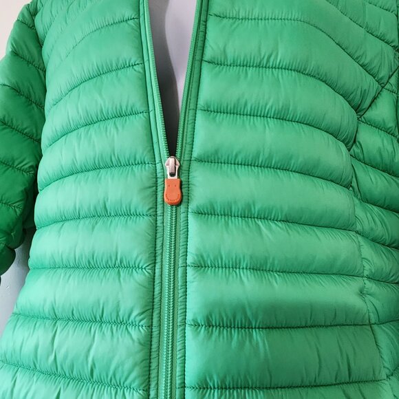 Save The Duck Women's SZ 5/XXL Neon Green Long Sleeve Lightweight Puffer Jacket - Picture 12 of 14
